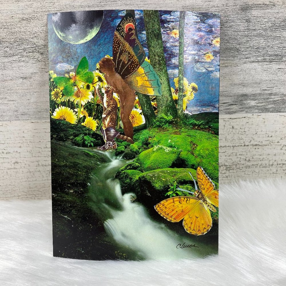 C. Lucas Digital Collage Print Signed Fairy - Picture 4 of 7